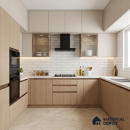 Wooden Look LM 16201 Classic Ashwood 8 ft x 4 ft Veneer Finish Decorative Laminate - 1 mm | Suitable for TV Unit, Wardrobe, Kitchen Cabinets