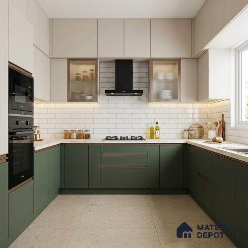 Wooden Look 236 SSC Fenix Green 8 ft x 4 ft Smooth Syncro Finish Decorative Laminate - 1 mm | Suitable for TV Unit, Wardrobe, Kitchen Cabinets
