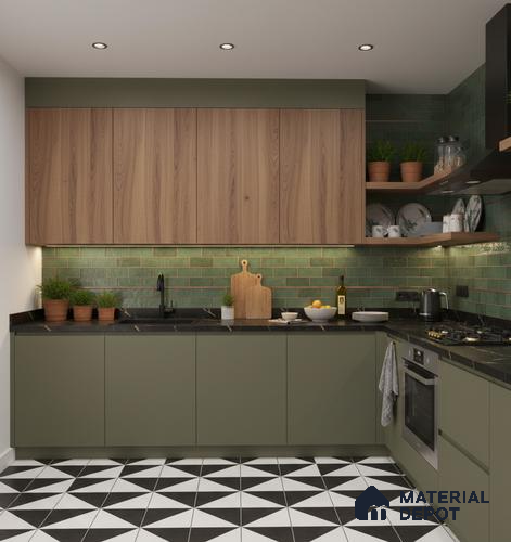 Brown Solid Colors look Ferrero 1E179 SMT Earthy Mocha 8 ft x 4 ft Satin Matt Finish Decorative Laminate - 1 mm | Suitable for Living Room, Kitchen, Office | Matching Prism Edgeband Code - (10140)