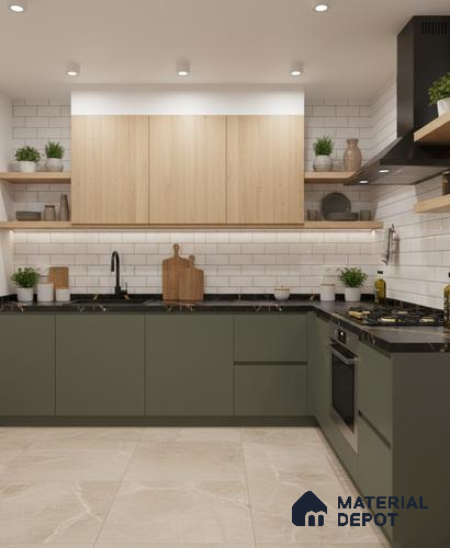 Brown Solid Colors look Ferrero 1E210 SMT Muted Greige 8 ft x 4 ft Satin Matt Finish Decorative Laminate - 1 mm | Suitable for Living Room, Kitchen, Office | Matching Prism Edgeband Code - (10140)