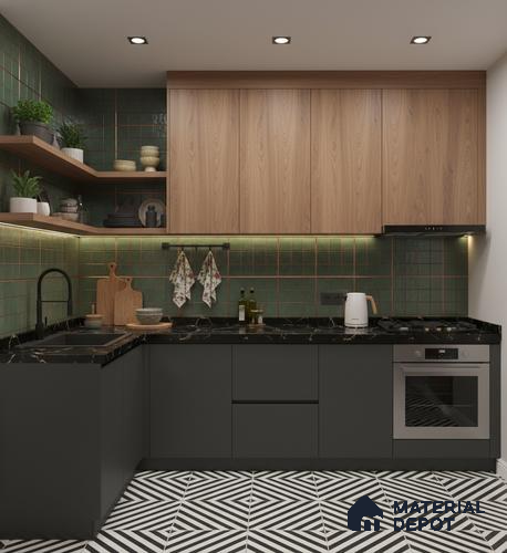 Brown Solid Colors look Ferrero 1E169 SMT Charcoal Shadow Grey 8 ft x 4 ft Satin Matt Finish Decorative Laminate - 1 mm | Suitable for Living Room, Kitchen, Office | Matching Prism Edgeband Code - (10155)