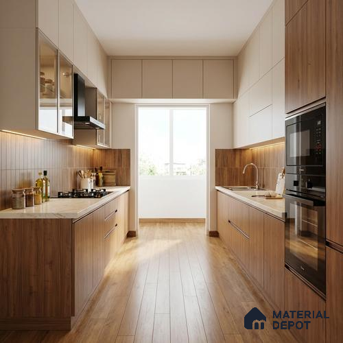 Wooden Look LM 17404 Sapped Walnut 10 ft x 4 ft Texture Finish Decorative Laminate - 1 mm | Suitable for TV Unit, Wardrobe, Kitchen Cabinets