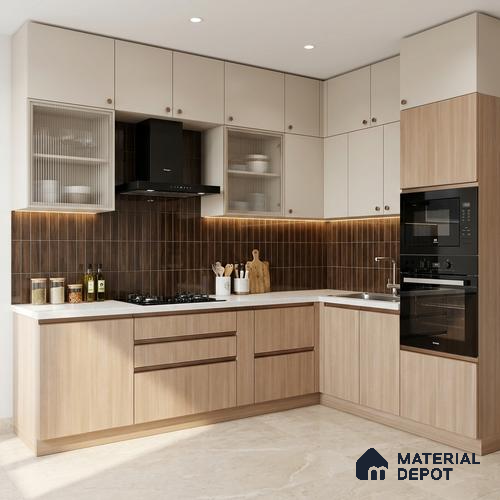 Wooden Look LM 17409 Malaysian Wood 10 ft x 4 ft Texture Finish Decorative Laminate - 1 mm | Suitable for TV Unit, Wardrobe, Kitchen Cabinets