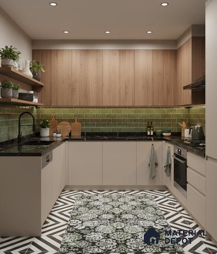 Cream Solid Colors look 2B4728 A 155 Pale Ash 8 ft x 4 ft Matte Finish Decorative Laminate - 1 mm | Suitable for Living Room, Kitchen, Office | Matching Edgeband 1052 from E3