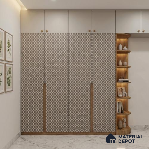 Patterned Look Cane 2 8 ft x 4 ft Texture Finish Decorative Laminate - 1 mm | Suitable for Bedroom, TV Unit, Wardrobe