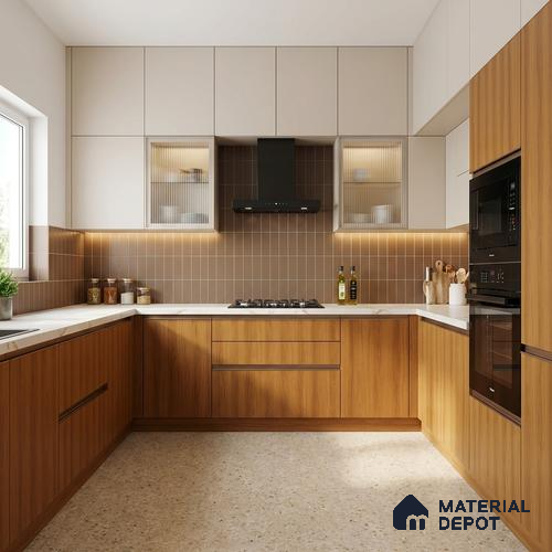 Wooden Look LM 18773 Toasted Hazelnut 8 ft x 4 ft Texture Finish Decorative Laminate - 1 mm | Suitable for TV Unit, Wardrobe, Kitchen Cabinets