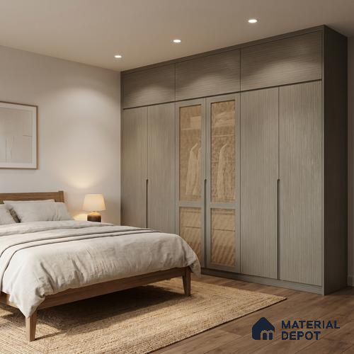Wooden Look LM 18785 Dune Brown 8 ft x 4 ft Texture Finish Decorative Laminate - 1 mm | Suitable for TV Unit, Wardrobe, Kitchen Cabinets