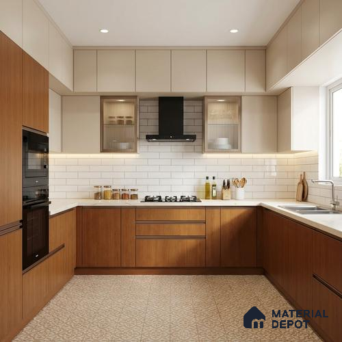 Wooden Look LM 18787 Apricot Birch 8 ft x 4 ft Texture Finish Decorative Laminate - 1 mm | Suitable for TV Unit, Wardrobe, Kitchen Cabinets