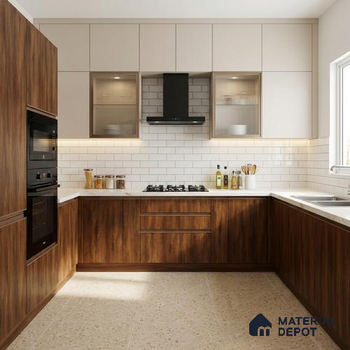 Wooden Look LM 18794 Sunny Dew 8 ft x 4 ft Texture Finish Decorative Laminate - 1 mm | Suitable for TV Unit, Wardrobe, Kitchen Cabinets