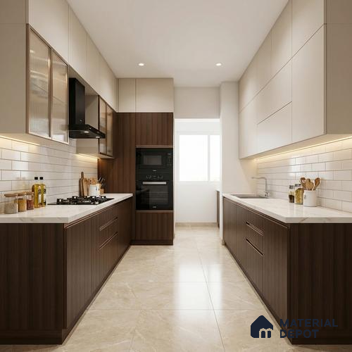 Wooden Look LM 19179 Wales Walnut 8 ft x 4 ft Texture Finish Decorative Laminate - 1 mm | Suitable for TV Unit, Wardrobe, Kitchen Cabinets