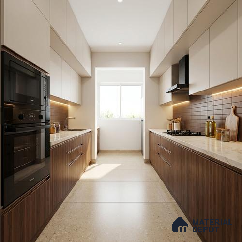 Wooden Look LM 19180 Wattle Juglans 8 ft x 4 ft Texture Finish Decorative Laminate - 1 mm | Suitable for TV Unit, Wardrobe, Kitchen Cabinets