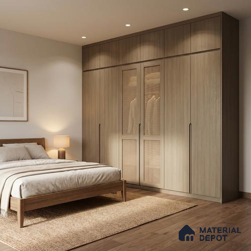 Wooden Look LM 19184 Kiri Pinus 8 ft x 4 ft Texture Finish Decorative Laminate - 1 mm | Suitable for TV Unit, Wardrobe, Kitchen Cabinets