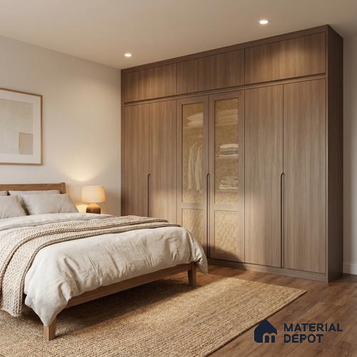 Wooden Look LM 19185 Est. White Pinus 8 ft x 4 ft Texture Finish Decorative Laminate - 1 mm | Suitable for TV Unit, Wardrobe, Kitchen Cabinets