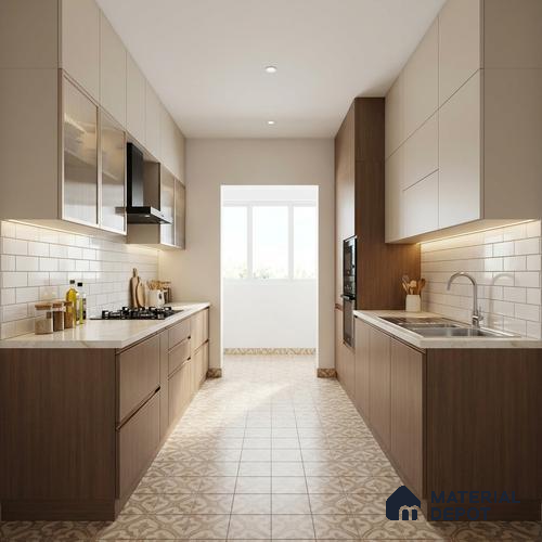 Wooden Look LM 19185 Est. White Pinus 8 ft x 4 ft Texture Finish Decorative Laminate - 1 mm | Suitable for TV Unit, Wardrobe, Kitchen Cabinets