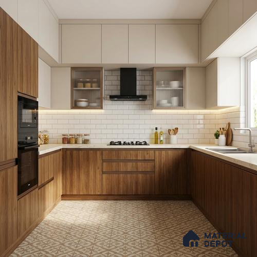 Wooden Look LM 19186 Raw Juglans 8 ft x 4 ft Texture Finish Decorative Laminate - 1 mm | Suitable for TV Unit, Wardrobe, Kitchen Cabinets
