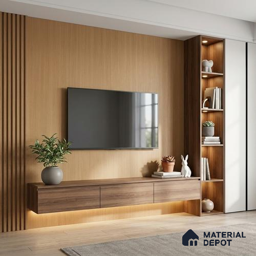 Wooden Look LM 19272 Tropical Oak 8 ft x 4 ft Texture Finish Decorative Laminate - 1 mm | Suitable for TV Unit, Wardrobe, Kitchen Cabinets