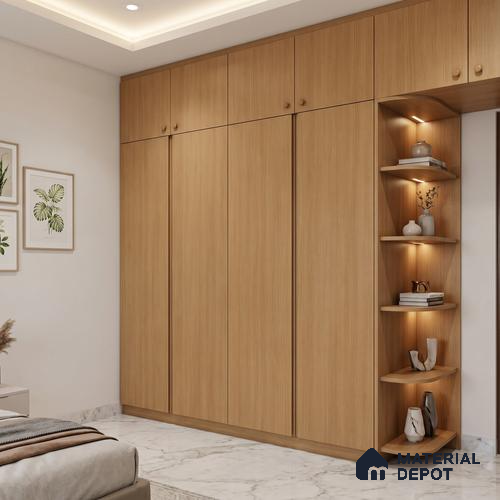 Wooden Look LM 19272 Tropical Oak 8 ft x 4 ft Texture Finish Decorative Laminate - 1 mm | Suitable for TV Unit, Wardrobe, Kitchen Cabinets