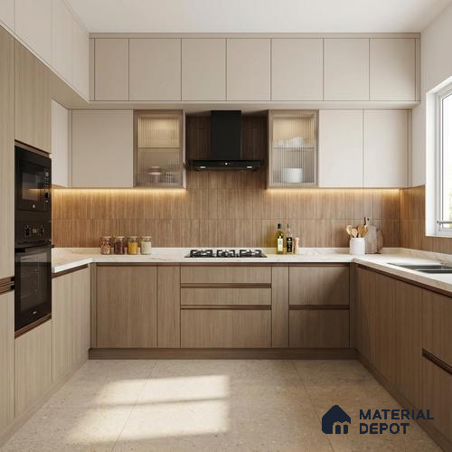 Wooden Look LM 19273 White Oak 8 ft x 4 ft Texture Finish Decorative Laminate - 1 mm | Suitable for TV Unit, Wardrobe, Kitchen Cabinets