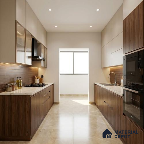 Wooden Look LM 19280 Juglans Polished 8 ft x 4 ft Suede Finish Decorative Laminate - 1 mm | Suitable for TV Unit, Wardrobe, Kitchen Cabinets