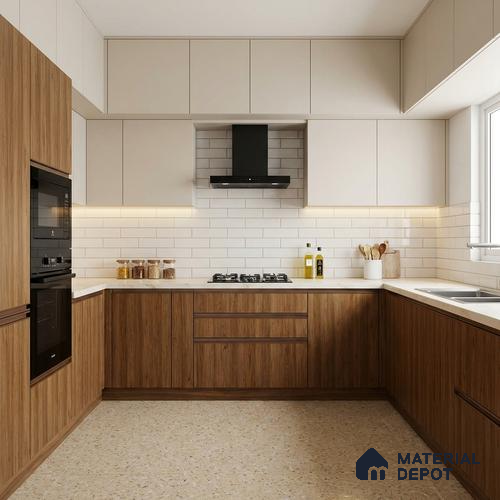 Wooden Look LM 19281 Raw Juglans 8 ft x 4 ft Suede Finish Decorative Laminate - 1 mm | Suitable for TV Unit, Wardrobe, Kitchen Cabinets