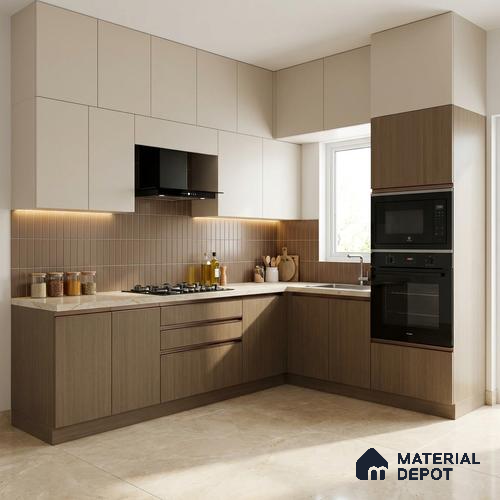 Wooden Look LM 19282 Kiri Pinus 8 ft x 4 ft Suede Finish Decorative Laminate - 1 mm | Suitable for TV Unit, Wardrobe, Kitchen Cabinets