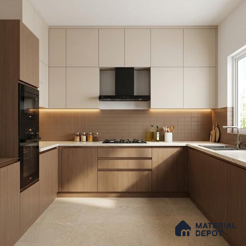 Wooden Look LM 19283 Est. White Pinus 8 ft x 4 ft Suede Finish Decorative Laminate - 1 mm | Suitable for TV Unit, Wardrobe, Kitchen Cabinets