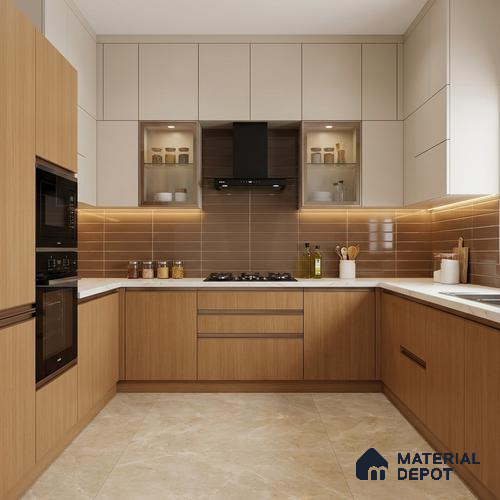 Wooden Look LM 19308 Tropical Oak 8 ft x 4 ft Matte Finish Decorative Laminate - 1 mm | Suitable for TV Unit, Wardrobe, Kitchen Cabinets