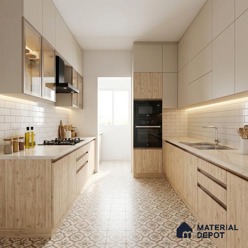 Wooden Look LM 19331 White Tyrol Pine 8 ft x 4 ft Texture Finish Decorative Laminate - 1 mm | Suitable for TV Unit, Wardrobe, Kitchen Cabinets