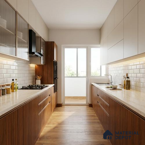 Wooden Look LM 19337 Apple Wood Usa 8 ft x 4 ft Texture Finish Decorative Laminate - 1 mm | Suitable for TV Unit, Wardrobe, Kitchen Cabinets