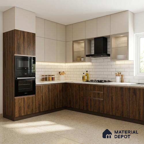 Wooden Look LM 19340 American Pear 8 ft x 4 ft Texture Finish Decorative Laminate - 1 mm | Suitable for TV Unit, Wardrobe, Kitchen Cabinets