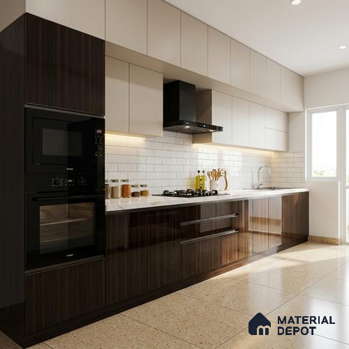 Wooden Look LM 19361 Tacna Teak 8 ft x 4 ft Glossy Finish Decorative Laminate - 1 mm | Suitable for TV Unit, Wardrobe, Kitchen Cabinets