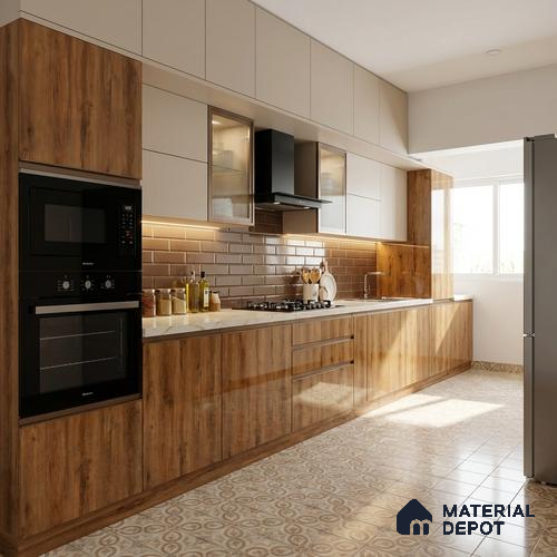 Wooden Look LM 19362 Canadian Pear 8 ft x 4 ft Glossy Finish Decorative Laminate - 1 mm | Suitable for TV Unit, Wardrobe, Kitchen Cabinets