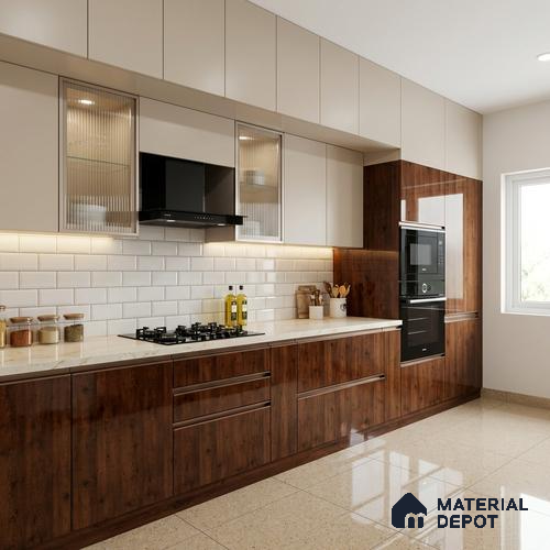 Wooden Look LM 19363 Tyrol Pine 8 ft x 4 ft Glossy Finish Decorative Laminate - 1 mm | Suitable for TV Unit, Wardrobe, Kitchen Cabinets