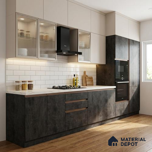 Wooden Look LM 19371 Greek Slate 1 8 ft x 4 ft Texture Finish Decorative Laminate - 1 mm | Suitable for TV Unit, Wardrobe, Kitchen Cabinets