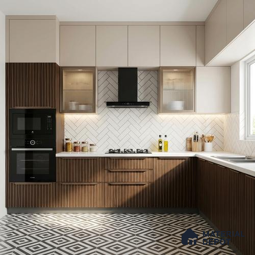 Wooden Look LM 19384 Wales Walnut 8 ft x 4 ft Texture Finish Decorative Laminate - 1 mm | Suitable for TV Unit, Wardrobe, Kitchen Cabinets