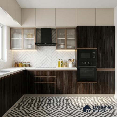Wooden Look LM 19385 Tacna Teak 8 ft x 4 ft Texture Finish Decorative Laminate - 1 mm | Suitable for TV Unit, Wardrobe, Kitchen Cabinets