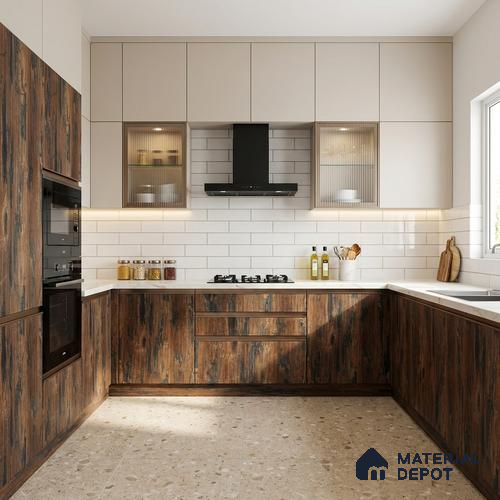 Wooden Look LM 19389 Brazil Wood 8 ft x 4 ft Texture Finish Decorative Laminate - 1 mm | Suitable for TV Unit, Wardrobe, Kitchen Cabinets