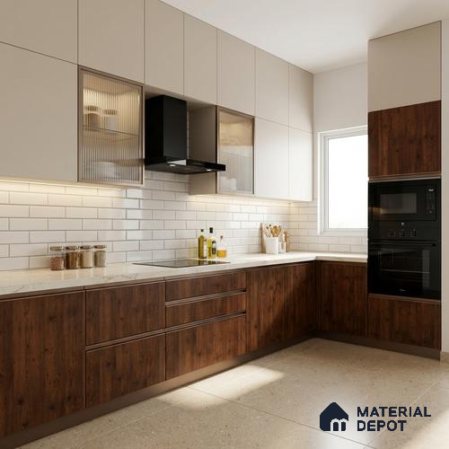 Wooden Look LM 19393 Tyrol Pine 8 ft x 4 ft Suede Finish Decorative Laminate - 1 mm | Suitable for TV Unit, Wardrobe, Kitchen Cabinets