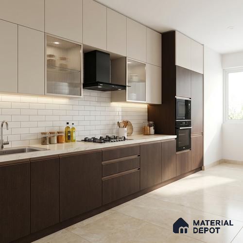 Wooden Look LM 19401 Natural Wenge 8 ft x 4 ft Suede Finish Decorative Laminate - 1 mm | Suitable for TV Unit, Wardrobe, Kitchen Cabinets