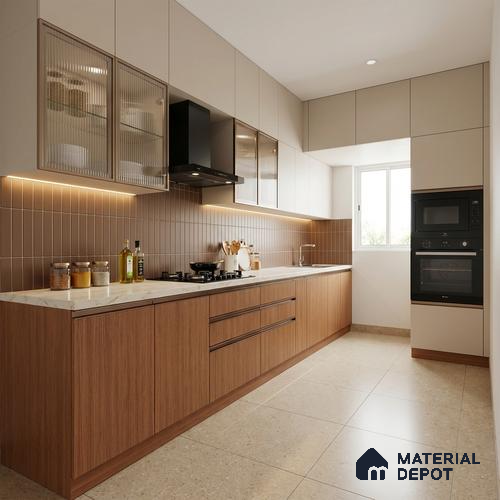 Wooden Look LM 19484 B Chesterfield Oak Crown Zenith Texture Finish 8 ft x 4 ft Decorative Laminate - 1 mm | Suitable for TV Unit, Wardrobe, Kitchen Cabinets