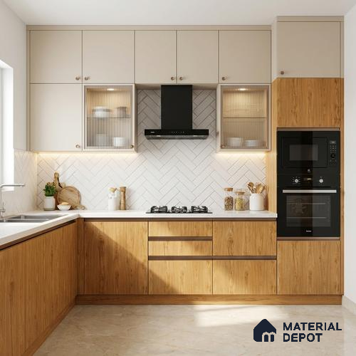 Wooden Look LM 19488 C Metallic Teak Super Matte Finish 8 ft x 4 ft Decorative Laminate - 1 mm | Suitable for TV Unit, Wardrobe, Kitchen Cabinets