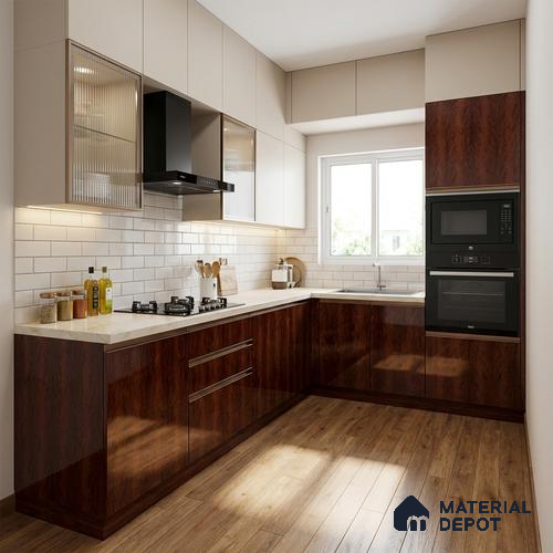Wooden Look LM 19491 B Desira Ash Wood High Gloss Finish 8 ft x 4 ft Decorative Laminate - 1 mm | Suitable for TV Unit, Wardrobe, Kitchen Cabinets