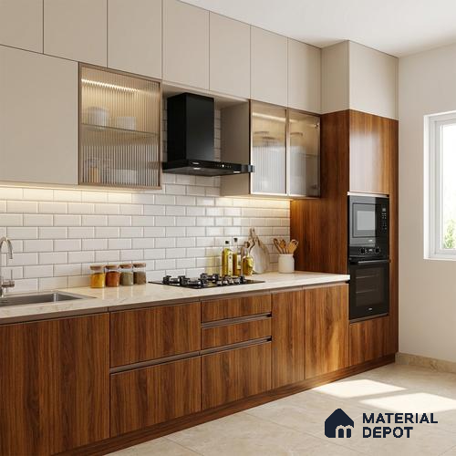 Wooden Look LM 19493 D Wyoming Maple Rainy Ash Texture Finish 8 ft x 4 ft Decorative Laminate - 1 mm | Suitable for TV Unit, Wardrobe, Kitchen Cabinets