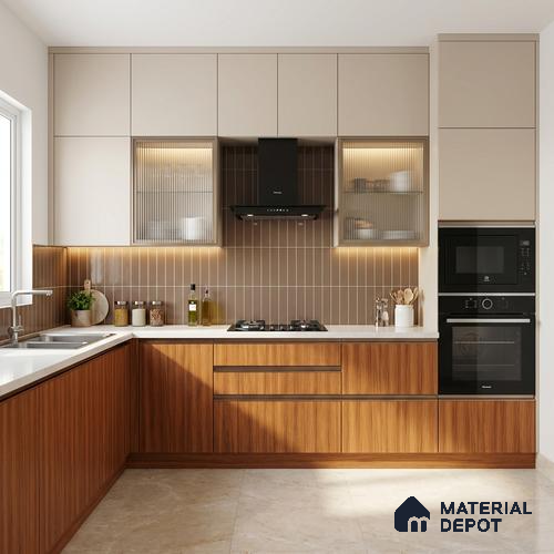 Wooden Look LM 20066 8 ft x 4 ft Texture Finish Decorative Laminate - 1 mm | Suitable for TV Unit, Wardrobe, Kitchen Cabinets