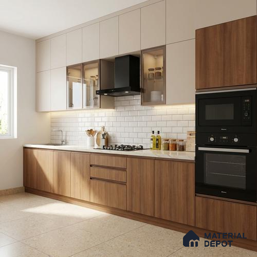 Wooden Look LM 20074 8 ft x 4 ft Texture Finish Decorative Laminate - 1 mm | Suitable for TV Unit, Wardrobe, Kitchen Cabinets
