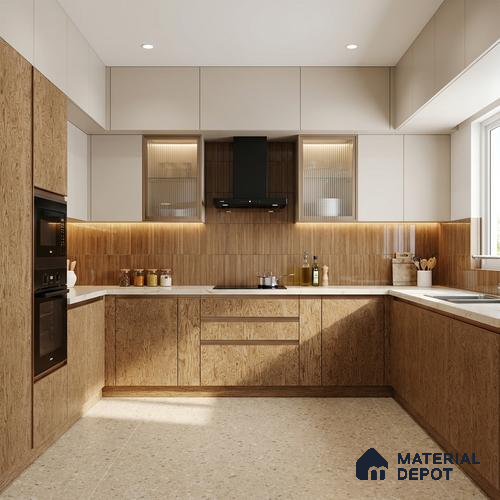 Wooden Look LM 20075 8 ft x 4 ft Texture Finish Decorative Laminate - 1 mm | Suitable for TV Unit, Wardrobe, Kitchen Cabinets