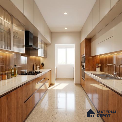 Wooden Look LM 21016 8 ft x 4 ft High Gloss Finish Decorative Laminate - 1 mm | Suitable for TV Unit, Wardrobe, Kitchen Cabinets