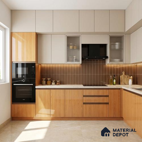 Wooden Look LM 21019 8 ft x 4 ft High Gloss Finish Decorative Laminate - 1 mm | Suitable for TV Unit, Wardrobe, Kitchen Cabinets