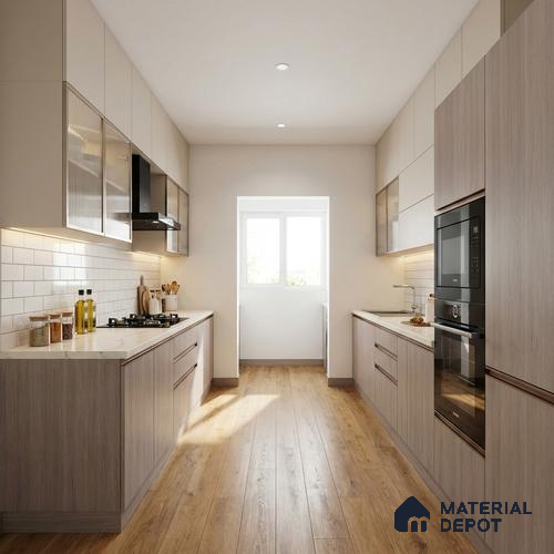 Brown Wooden Look LM 21036 8 ft x 4 ft Suede Finish Decorative Laminate - 1 mm | Suitable for TV Unit, Wardrobe, Kitchen Cabinets