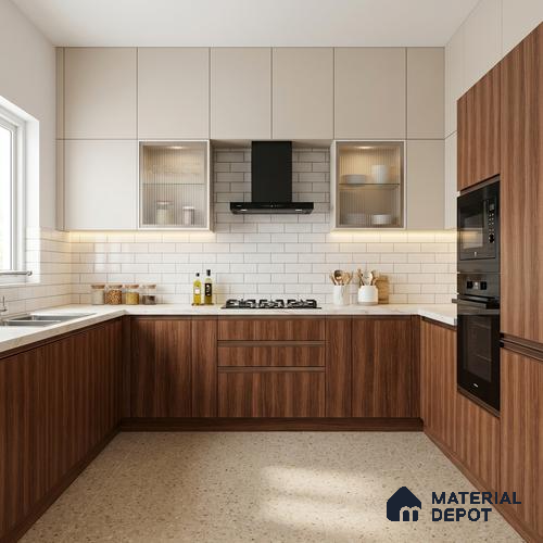 Wooden Look LM 21118 E Castano Rich Wooden Suede Finish 8 ft x 4 ft Decorative Laminate - 1 mm | Suitable for TV Unit, Wardrobe, Kitchen Cabinets